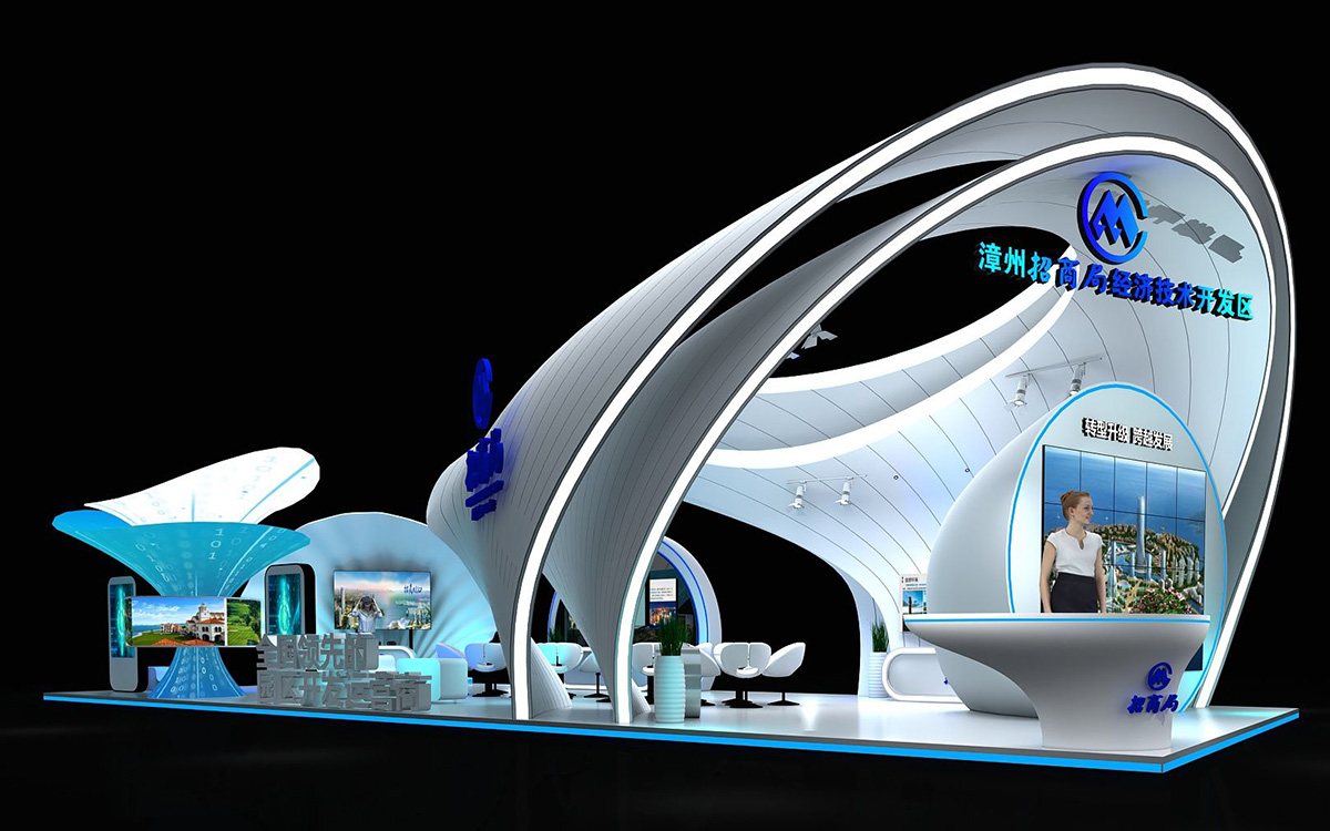 vr虛擬展廳制作模板_流線科技大氣線上云展廳