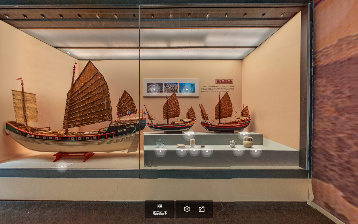 舟楫中國：中國古代舟船文化特展虛擬展廳的船行萬域虛擬場景3