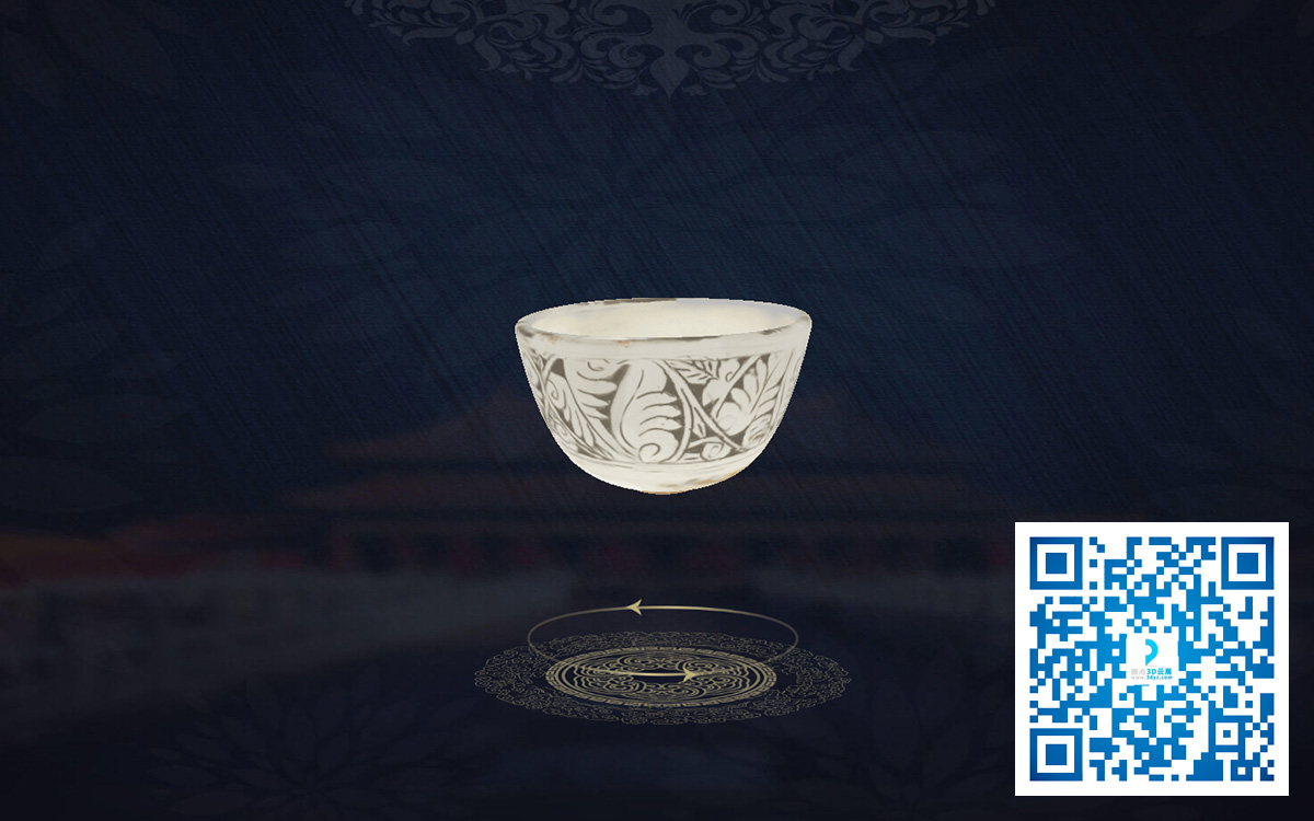 古瓷碗文物模型