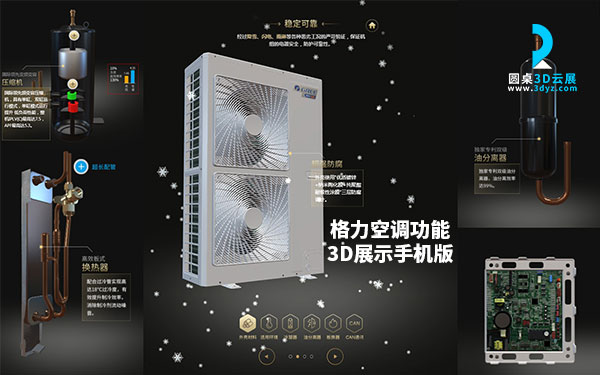 格力空調(diào)功能3D展示