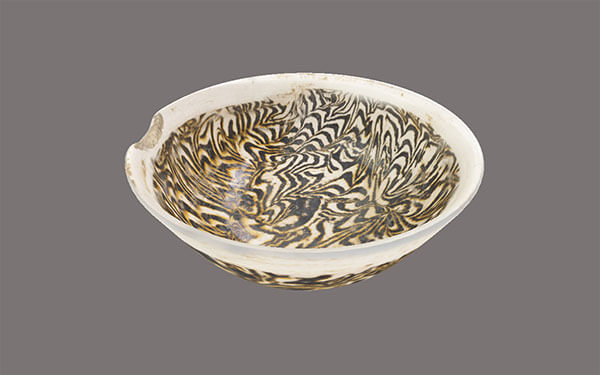 古瓷碗模型3D建模_絞胎瓷碗唐代_VR私人定制